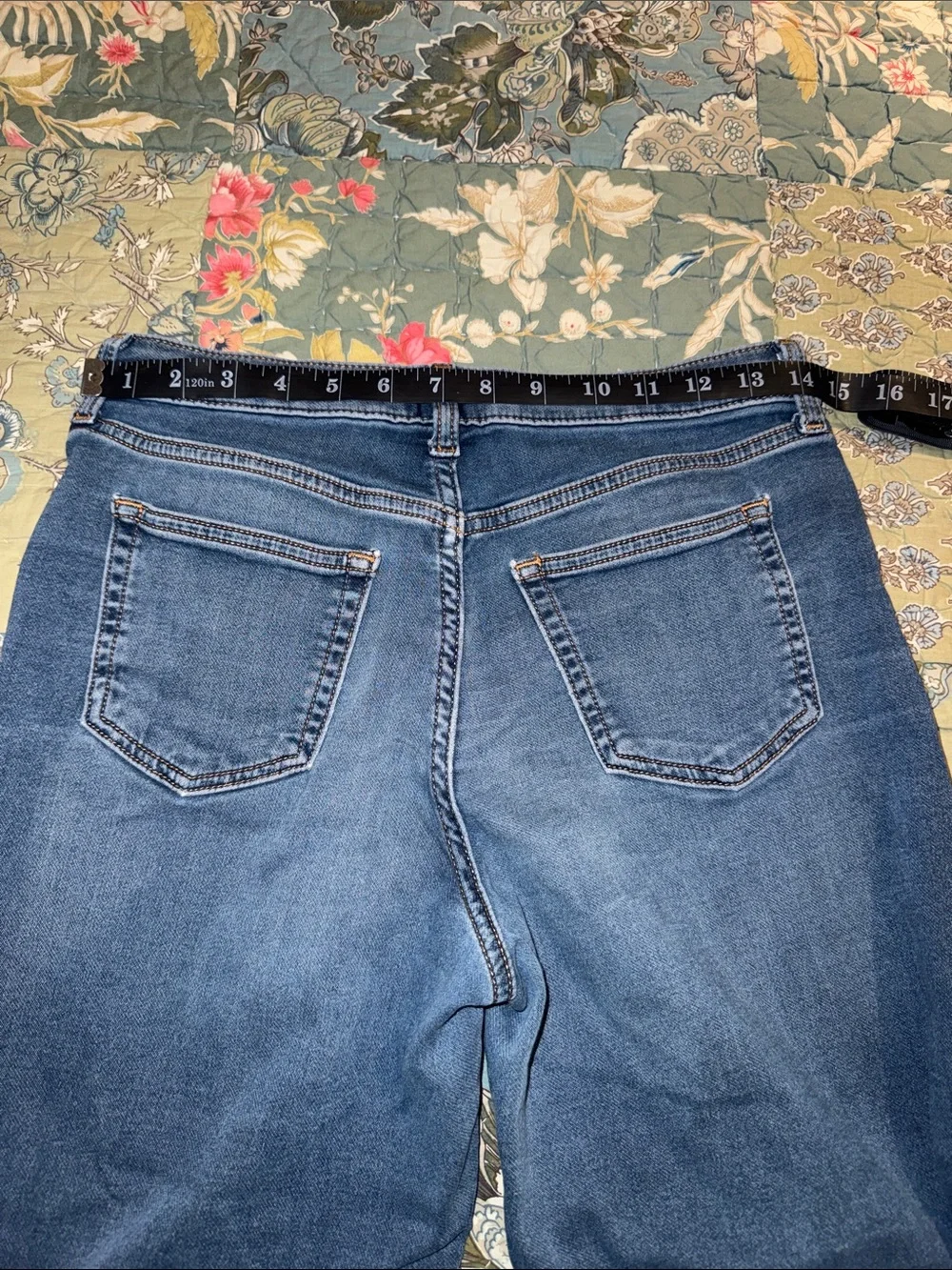 Gap Classic Girls Super Soft Wide-Leg Ankle Jeans in Dark Blue